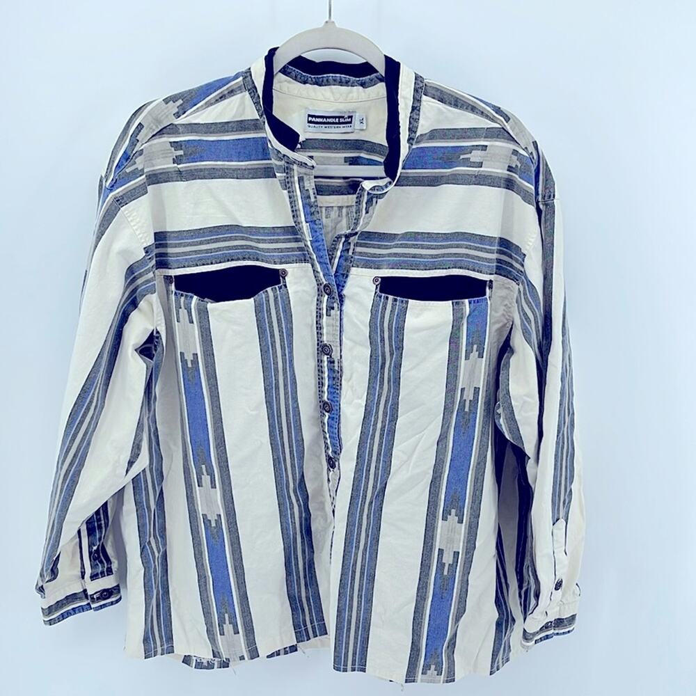 Vintage Panhandle Slim southwestern print button up rodeo shirt jacket shacket